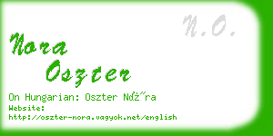 nora oszter business card